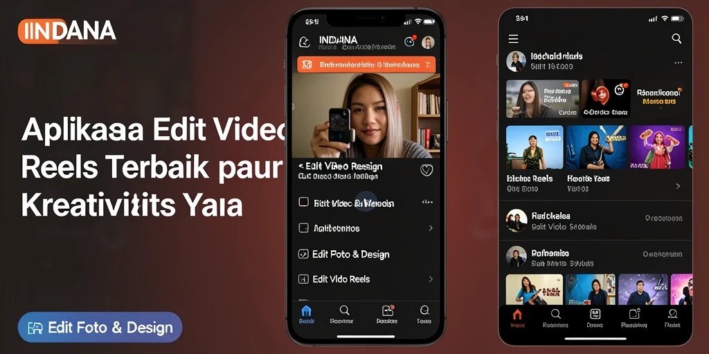 Tampilan antarmuka INDAAA untuk Edit Video Reels yang user-friendly.