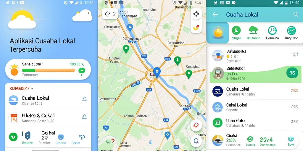Tampilan antarmuka aplikasi KOMEDI77 yang sederhana dan informatif.