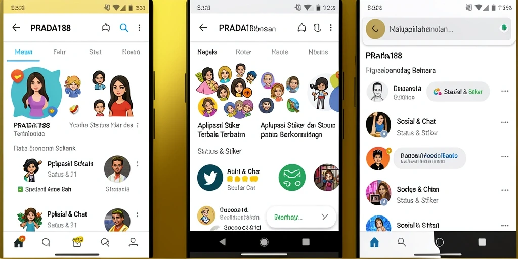 Antarmuka PRADA188 yang menarik dengan pilihan Stiker berwarna-warni.