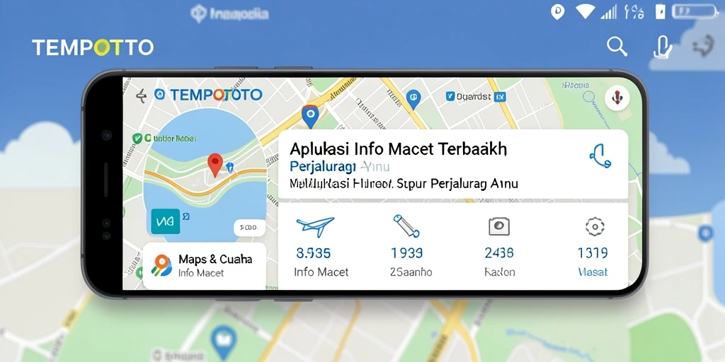 Antarmuka aplikasi TEMPOTOTO menampilkan informasi kemacetan terkini.