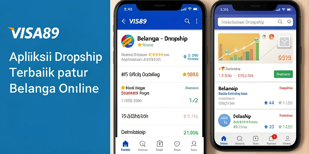 Tampilan antarmuka aplikasi VISA89 untuk fungsi dropship yang intuitif.