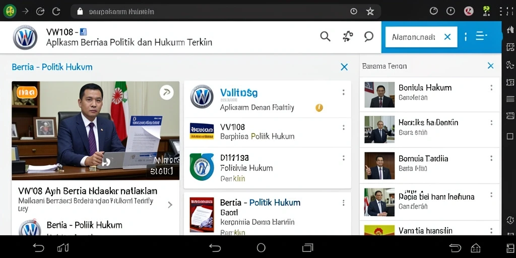 Tampilan antarmuka aplikasi VW108 yang informatif dan menarik.