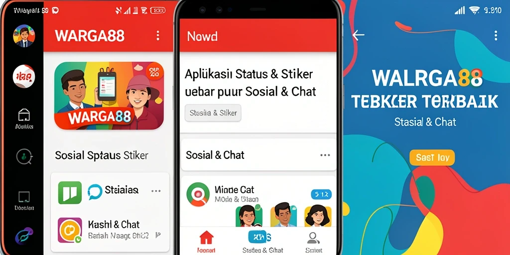 Antarmuka WARGA88 menampilkan berbagai pilihan stiker menarik.